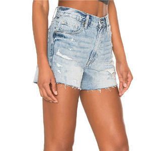 Pistola Nova Relaxed High Rise Cut Off Sante Fey Blue Jean Shorts Size 26